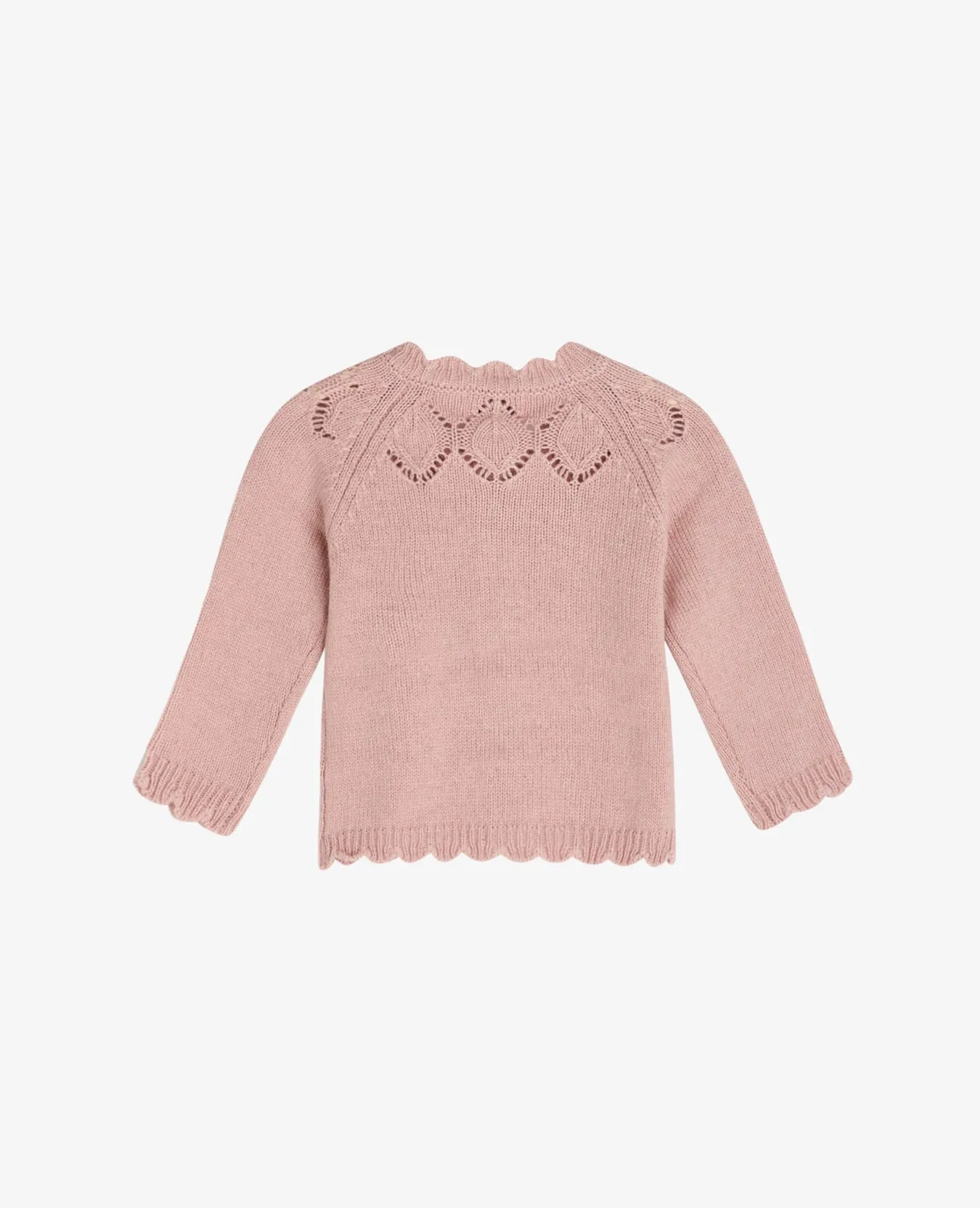 BABY POINTELLE WOOL CARDIGAN
