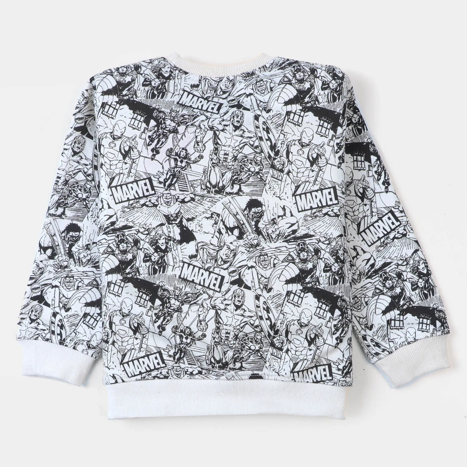 Boys Sweatshirt Action Printed  - White