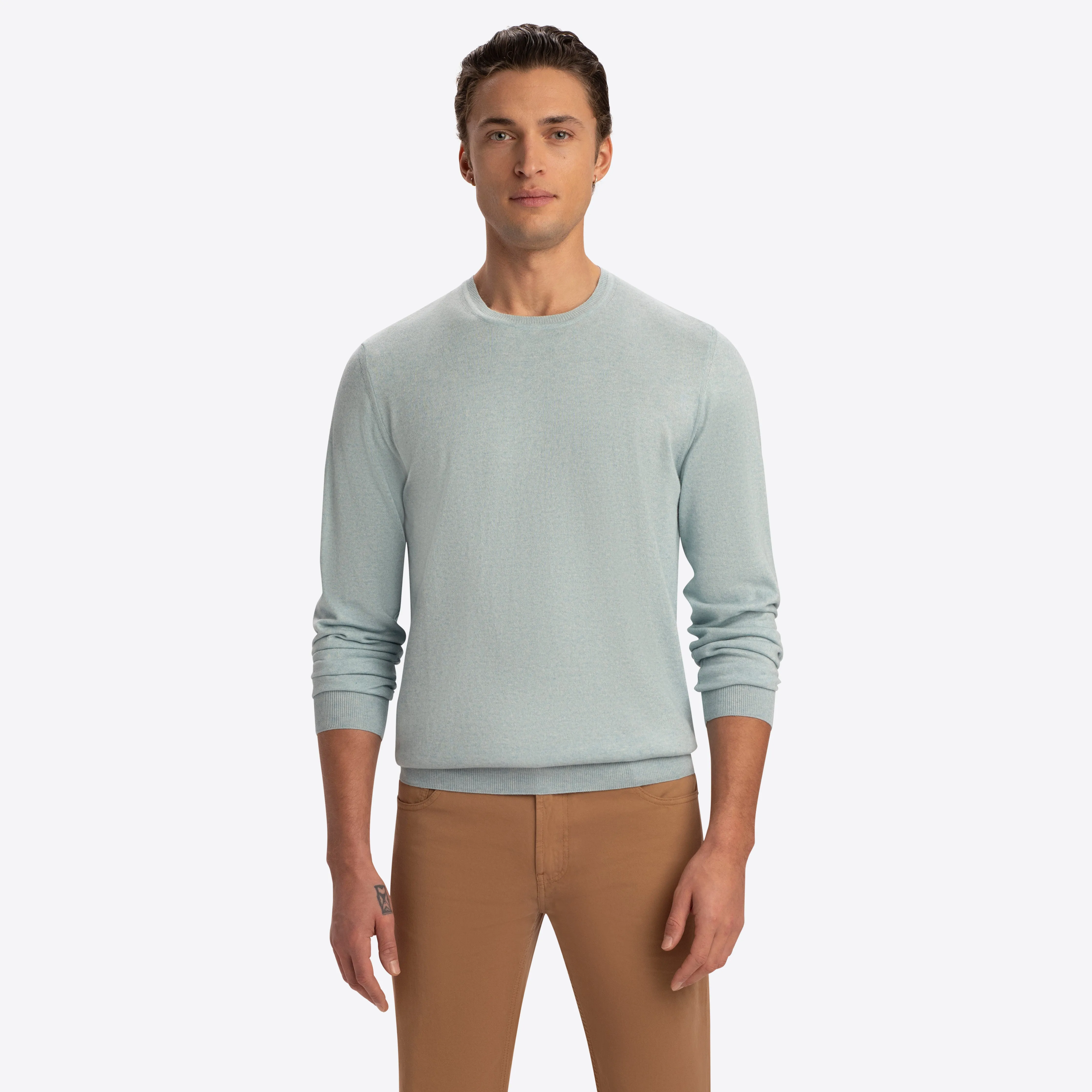 Crew Neck Melange Sweater