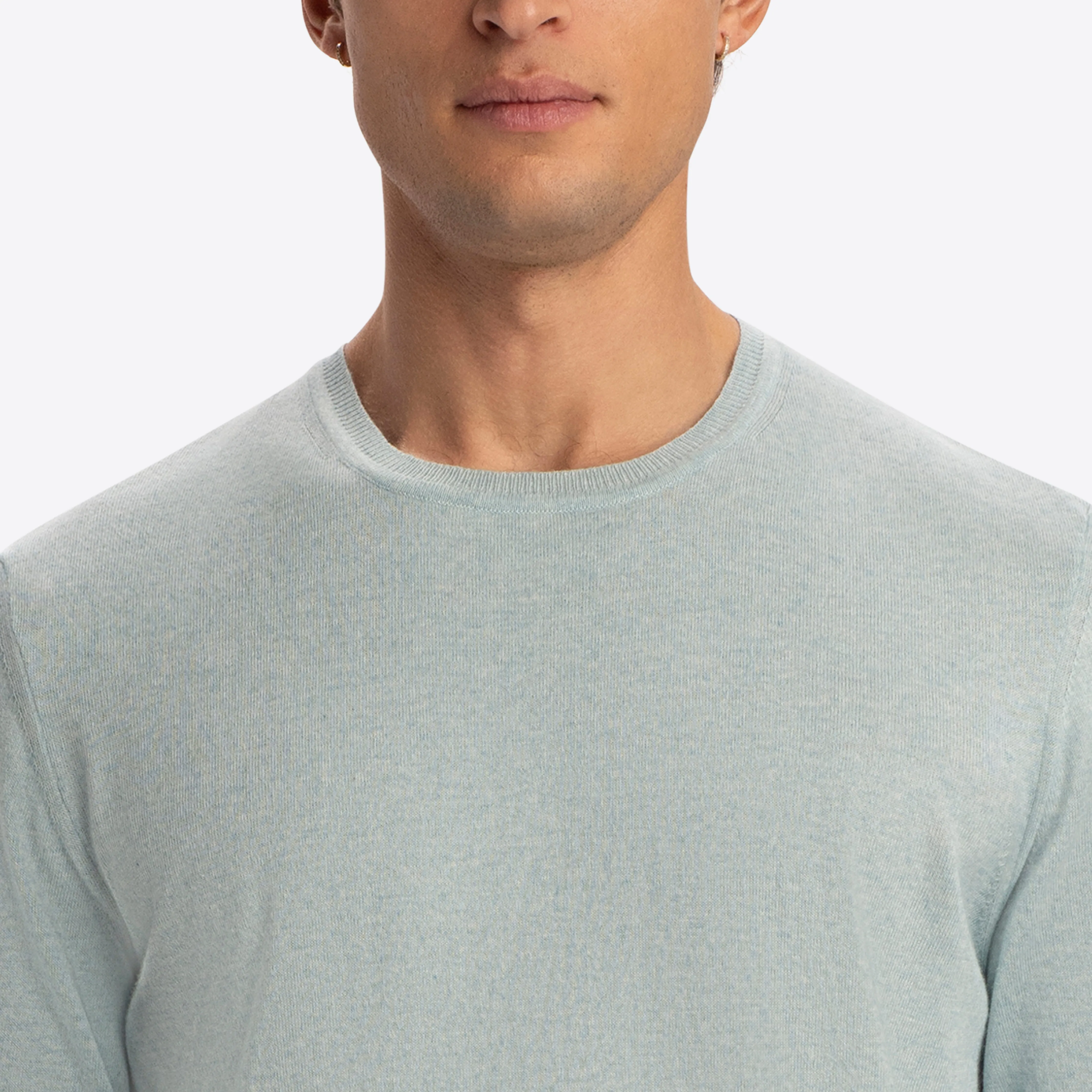 Crew Neck Melange Sweater