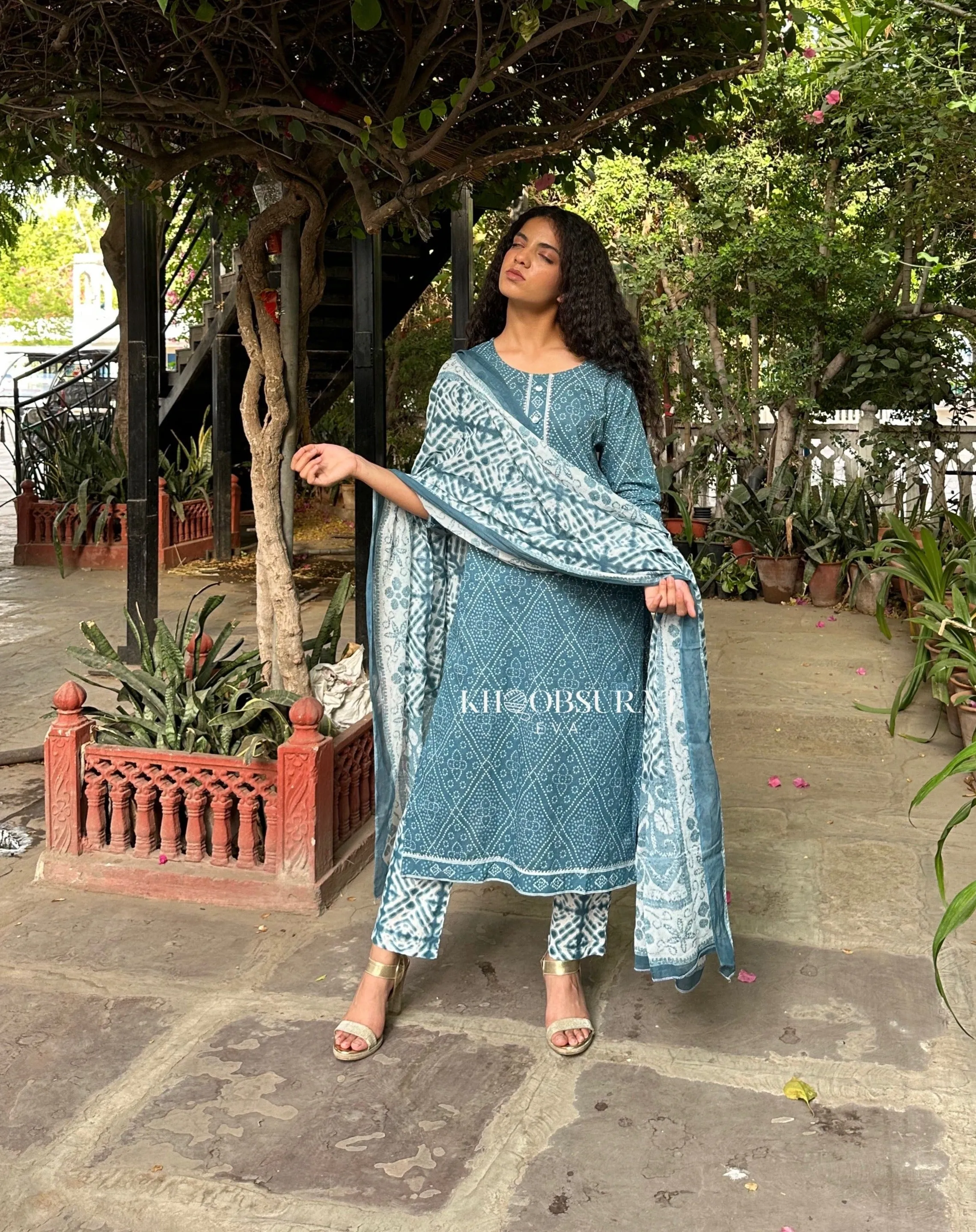 Denim Dreams Blue Kurta Suit Set