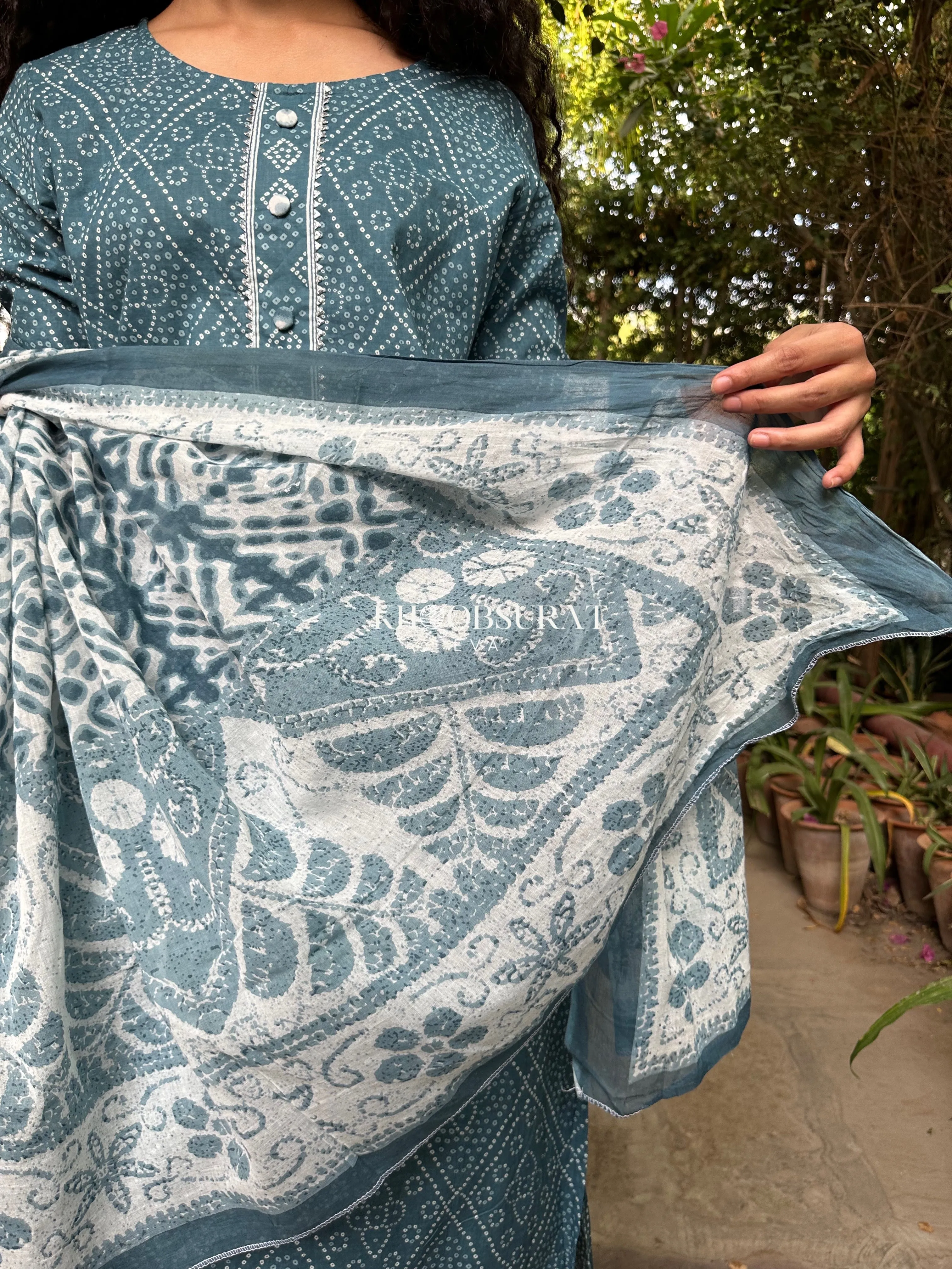 Denim Dreams Blue Kurta Suit Set