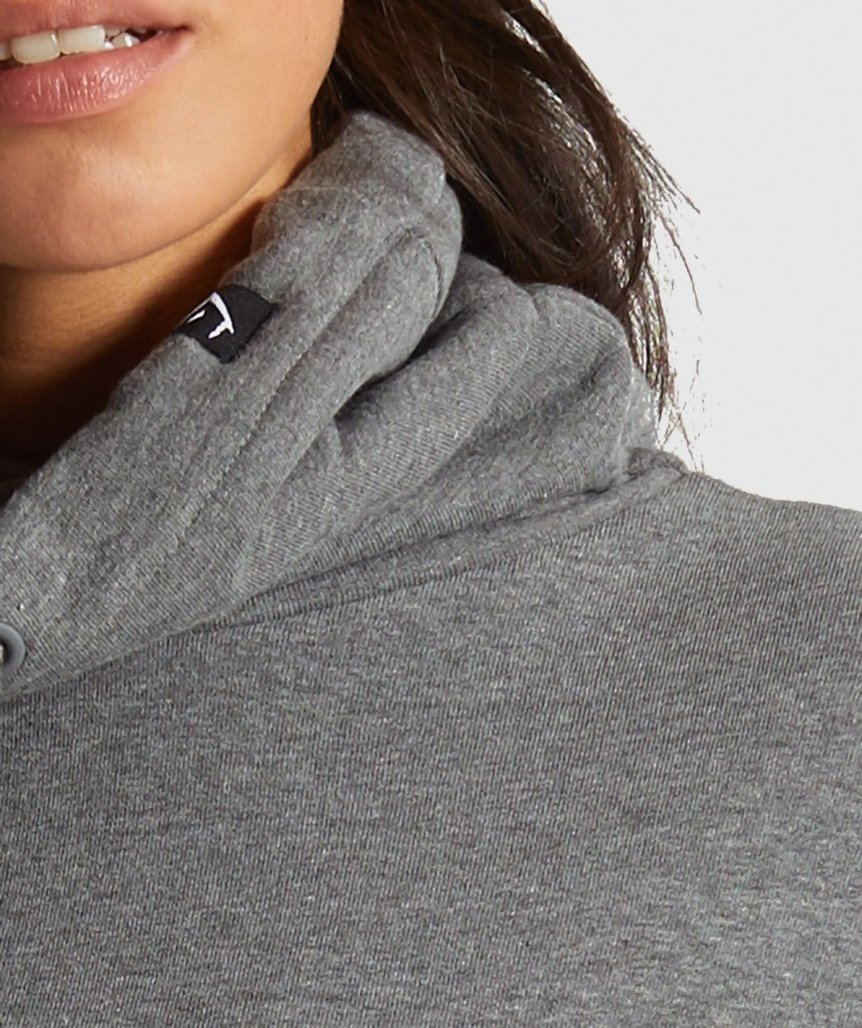 Gymshark Slounge Ribbed Pullover -Charcoal Marl
