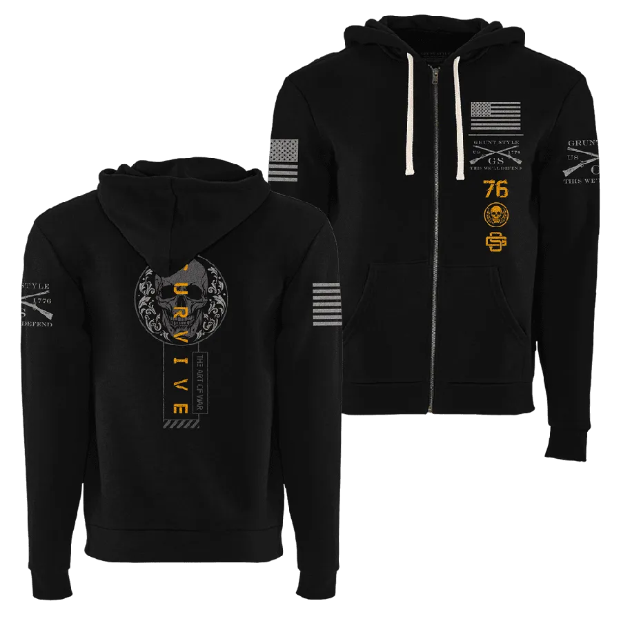 I Survive Full-Zip Hoodie - Black