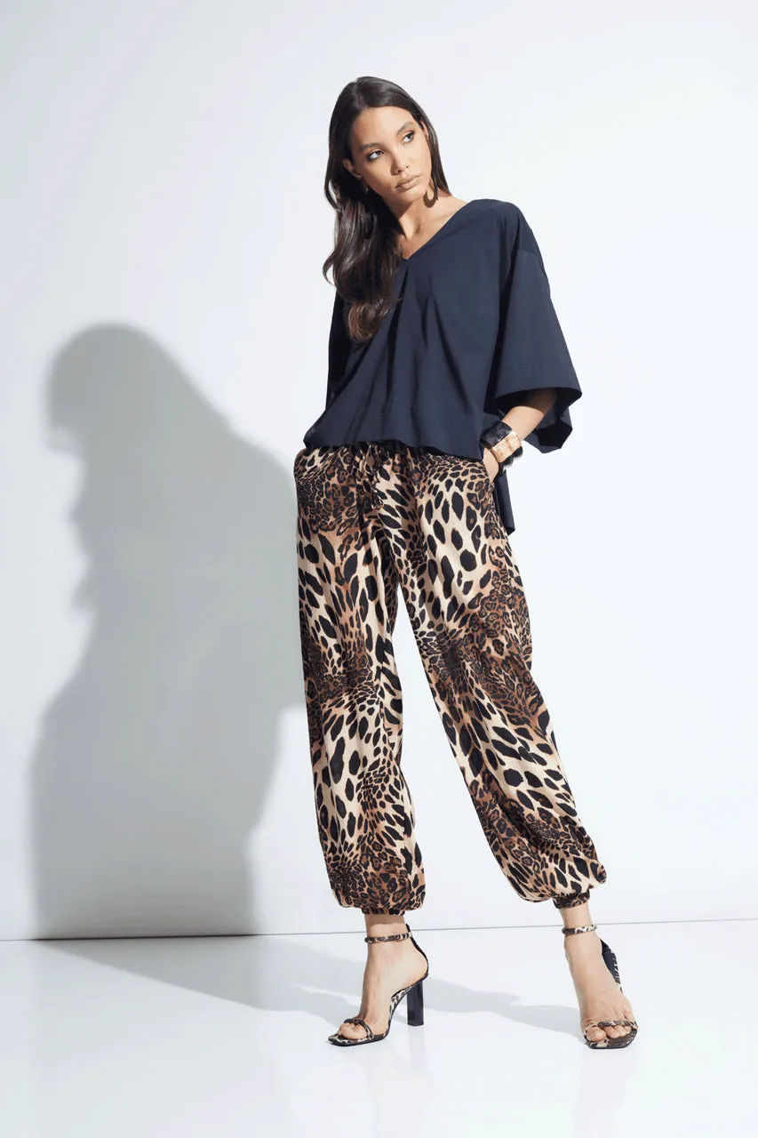 Leopard Cotton Gauze Pants