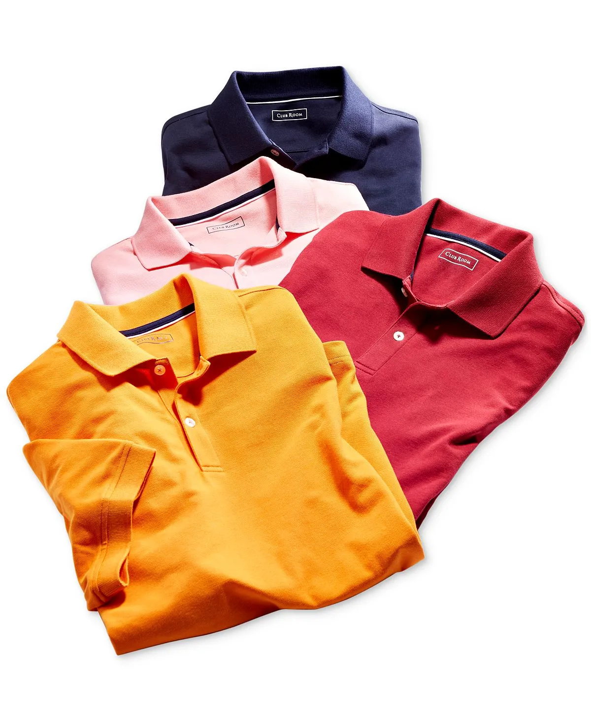 Men's Regular Fit Stretch Polo Designed for Macy's Club Room multi