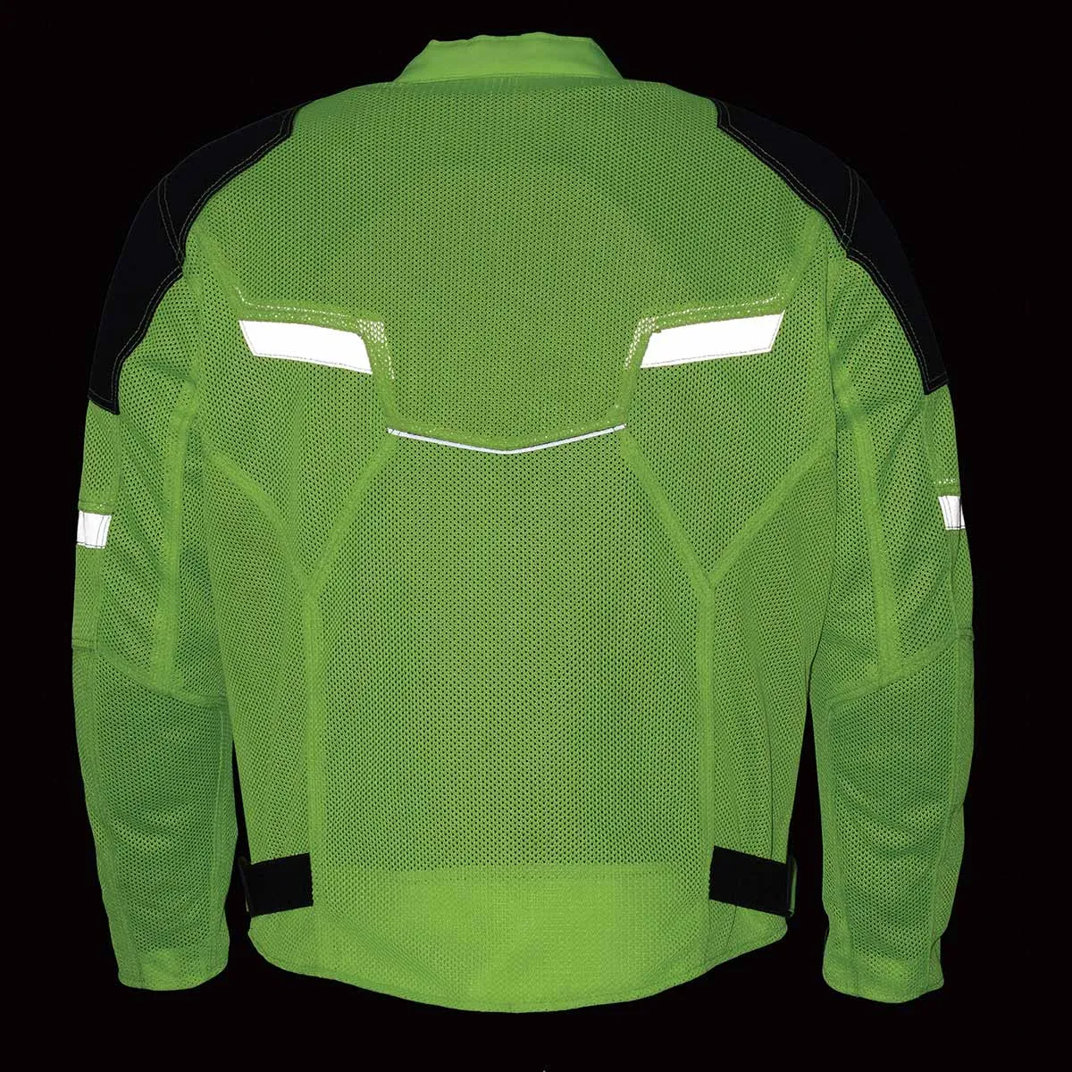 Milwaukee Leather MPM1792 Men's Black and High-Viz Green CE Armored