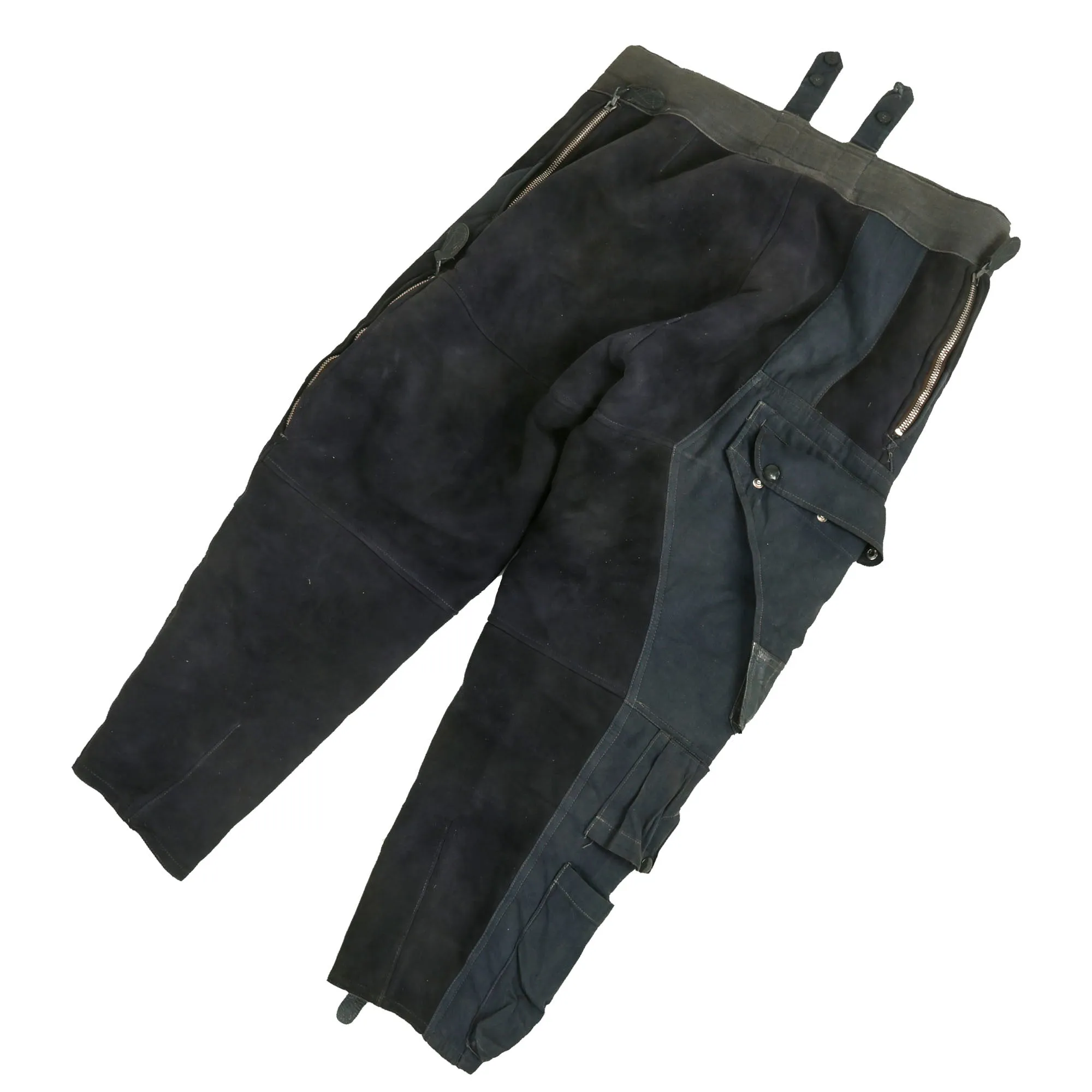 Original German WWII Luftwaffe Fur-lined Winter Flying "Channel Pants" Trousers - Unissued Condition