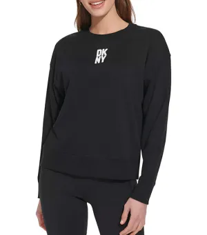Puff Logo Crew Neck Pullover Black