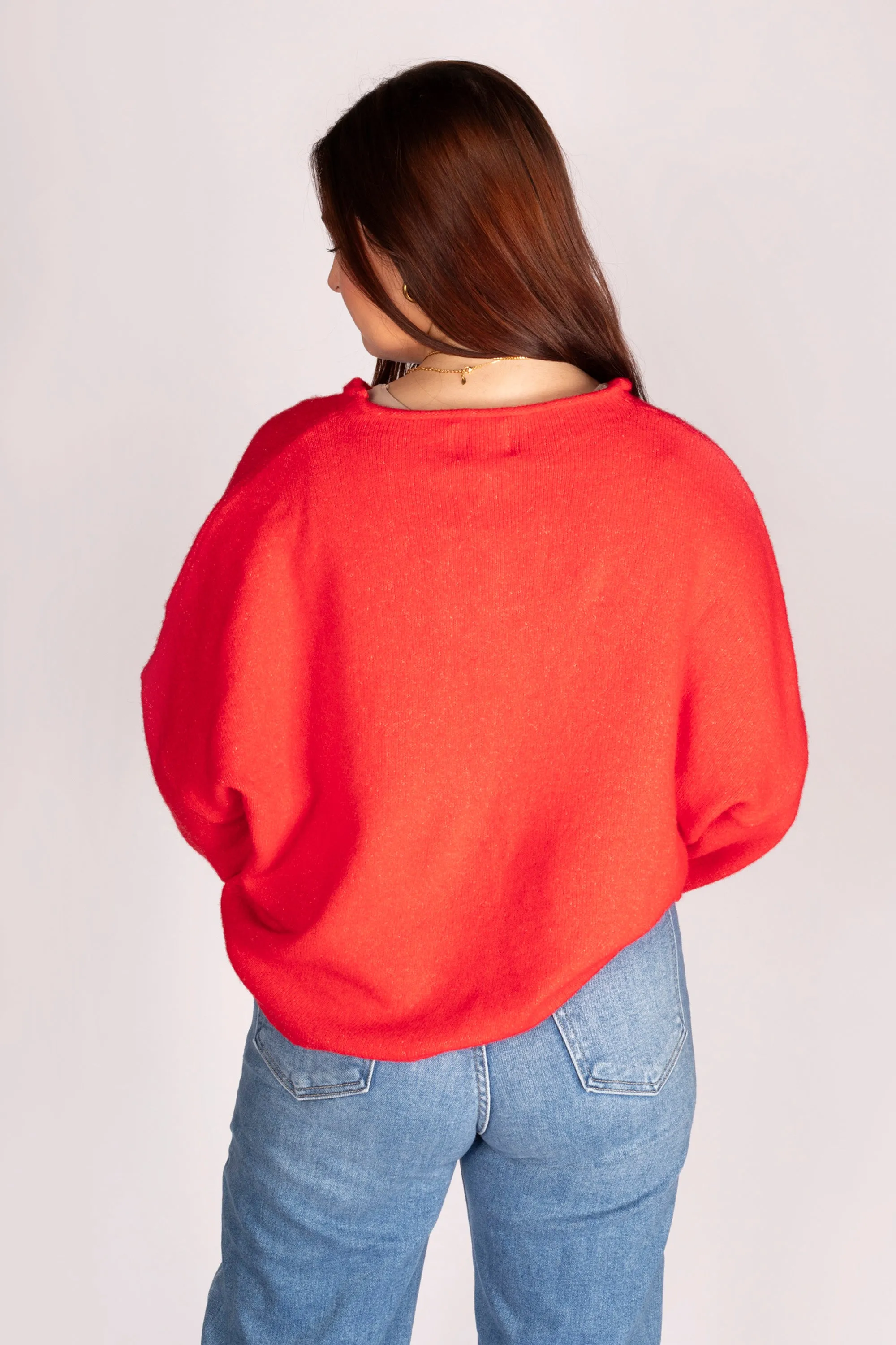Red Lightweight Cardigan