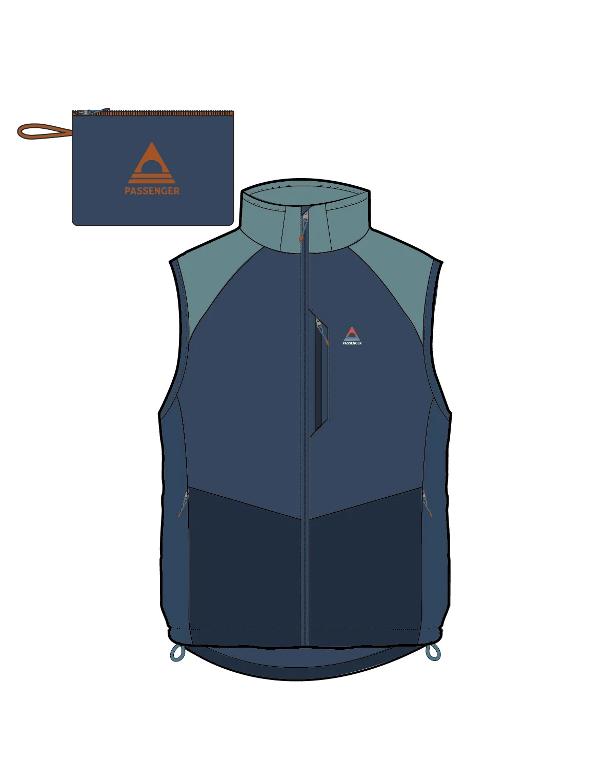 Shasta Lightweight Recycled Thermore® Insulated Vest - Rich Navy/Dark Denim/Arctic