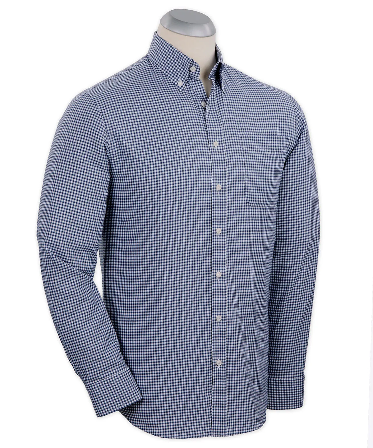 Signature Brushed Cotton Gingham Long Sleeve Sport Shirt