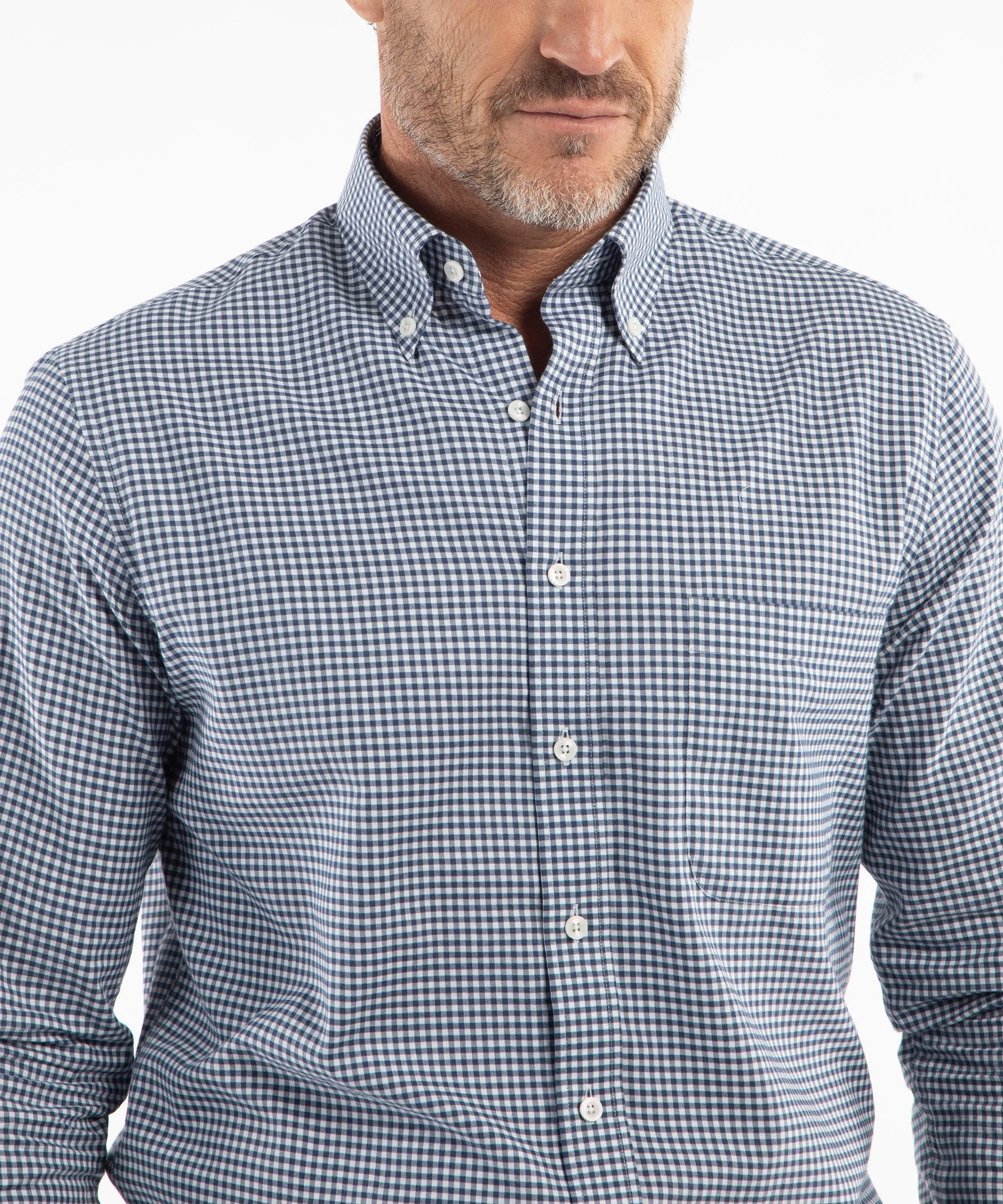 Signature Brushed Cotton Gingham Long Sleeve Sport Shirt