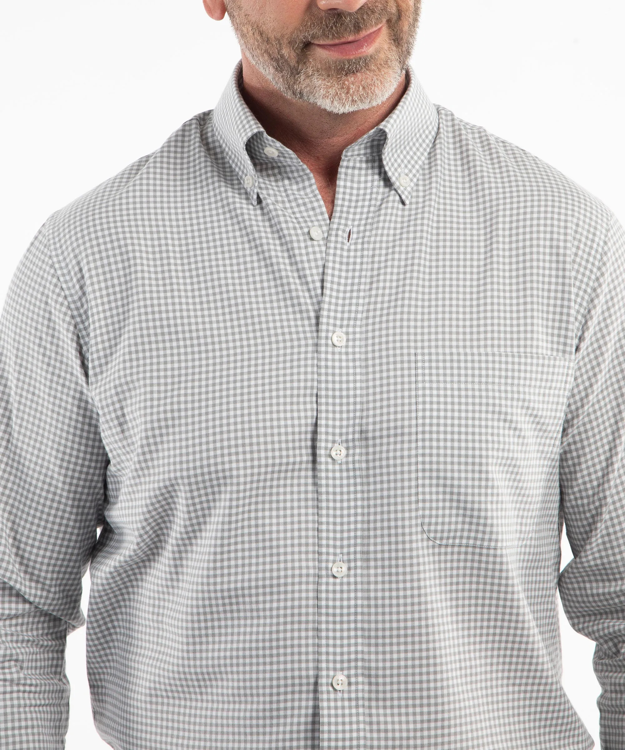 Signature Brushed Cotton Gingham Long Sleeve Sport Shirt
