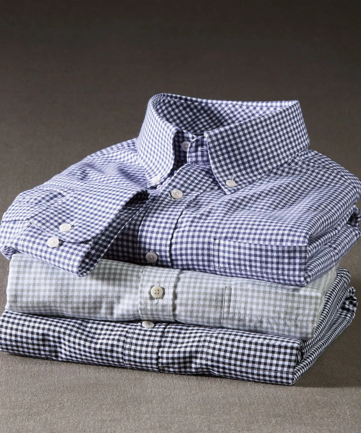 Signature Brushed Cotton Gingham Long Sleeve Sport Shirt
