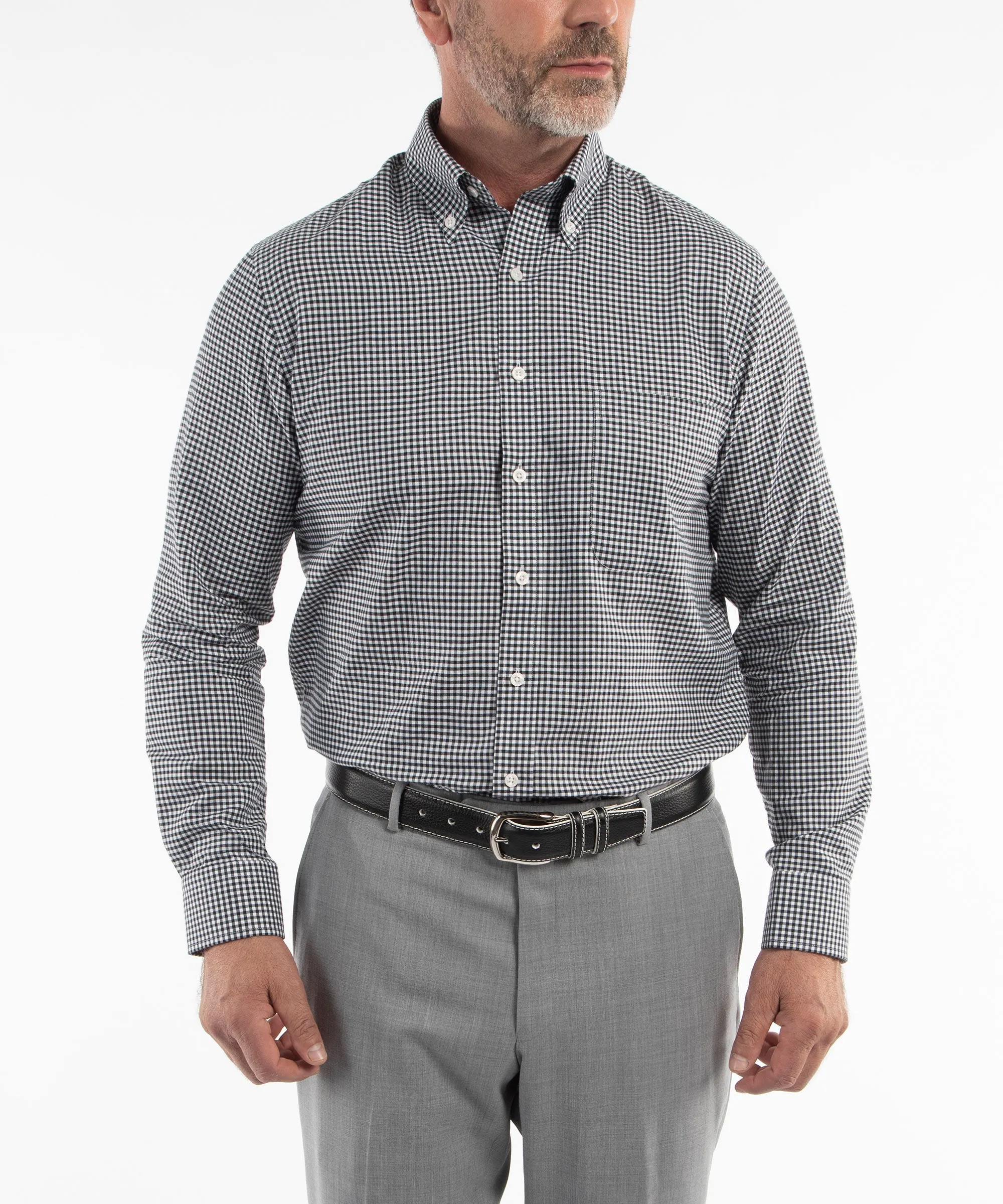 Signature Brushed Cotton Gingham Long Sleeve Sport Shirt