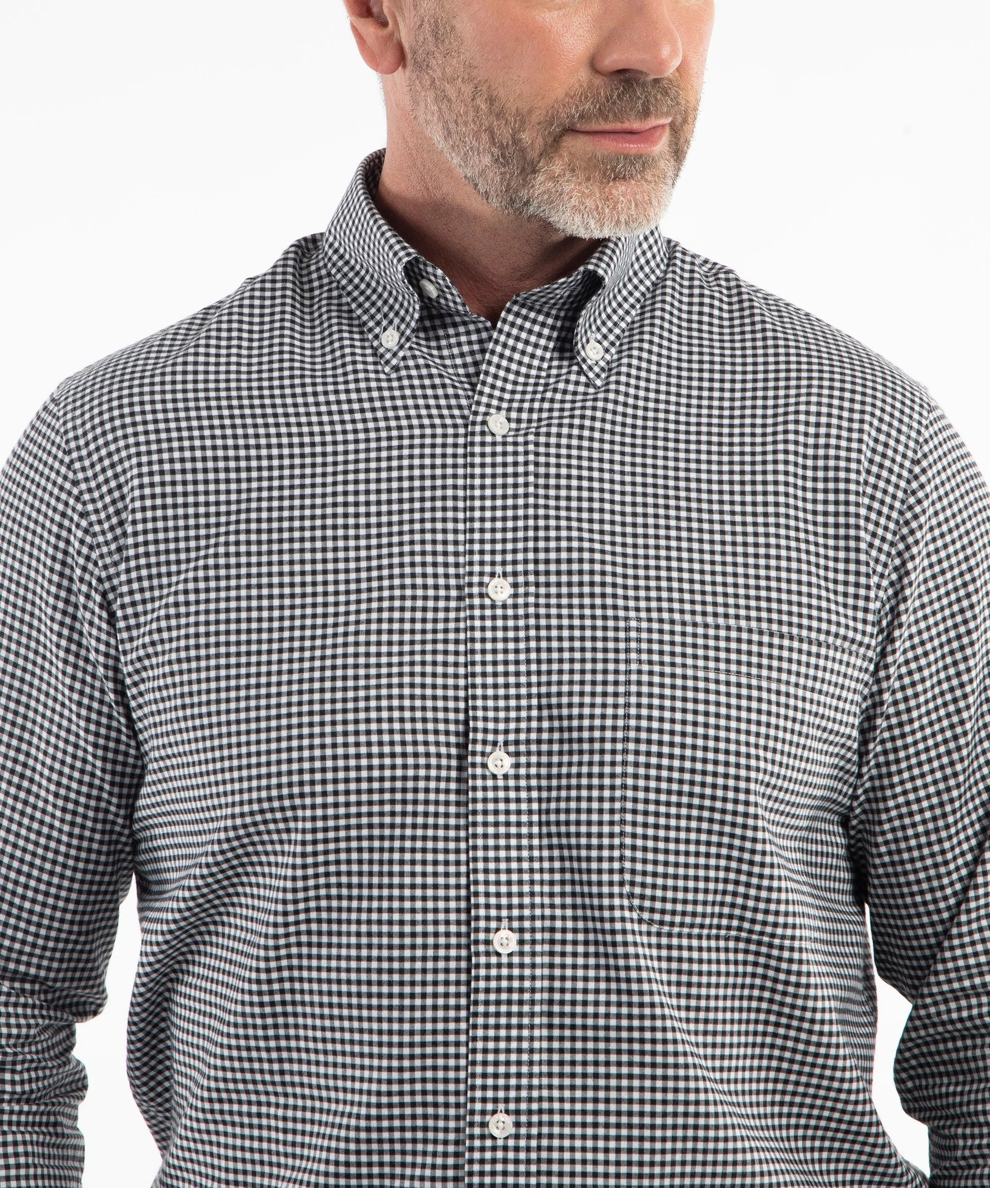 Signature Brushed Cotton Gingham Long Sleeve Sport Shirt