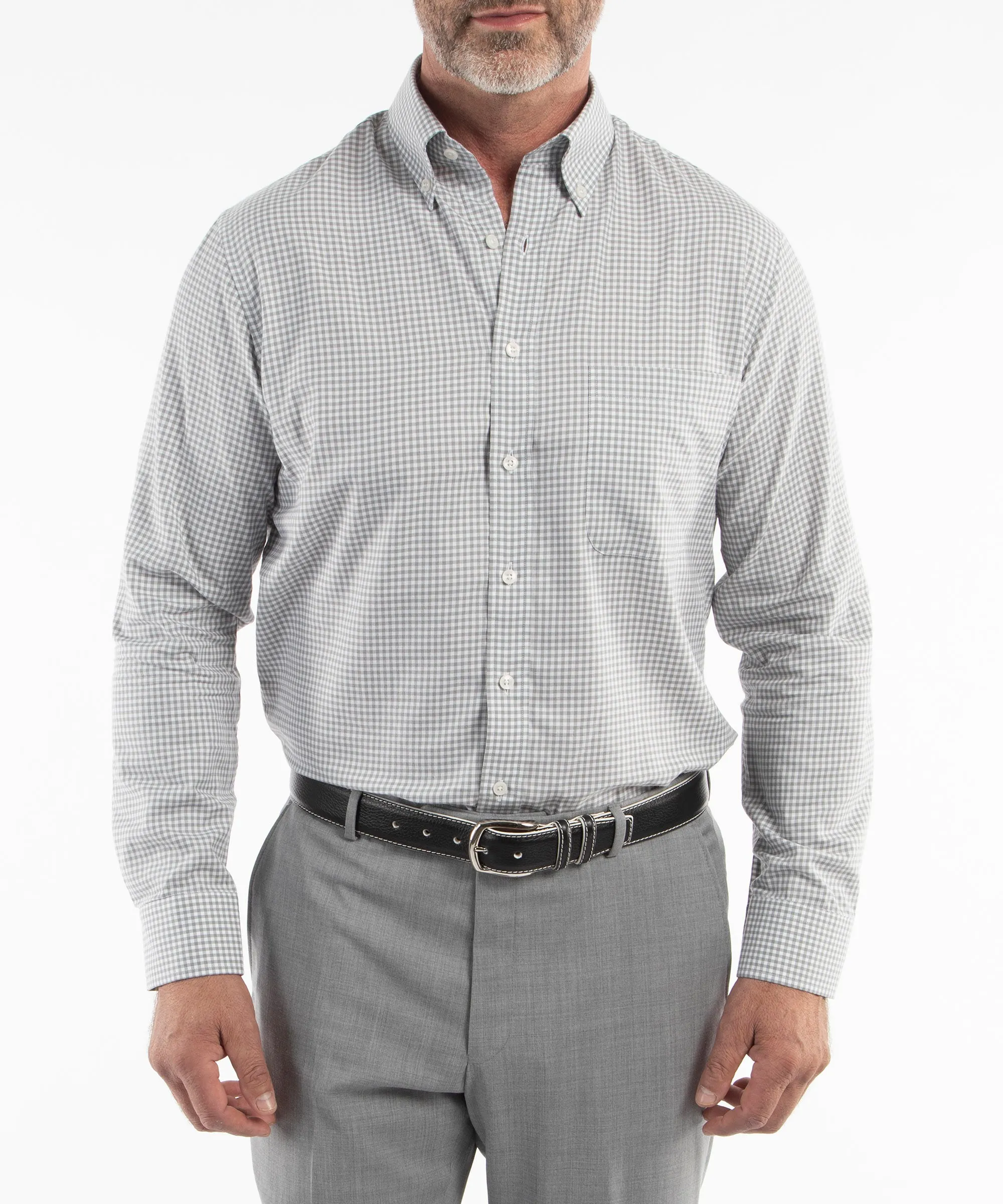 Signature Brushed Cotton Gingham Long Sleeve Sport Shirt