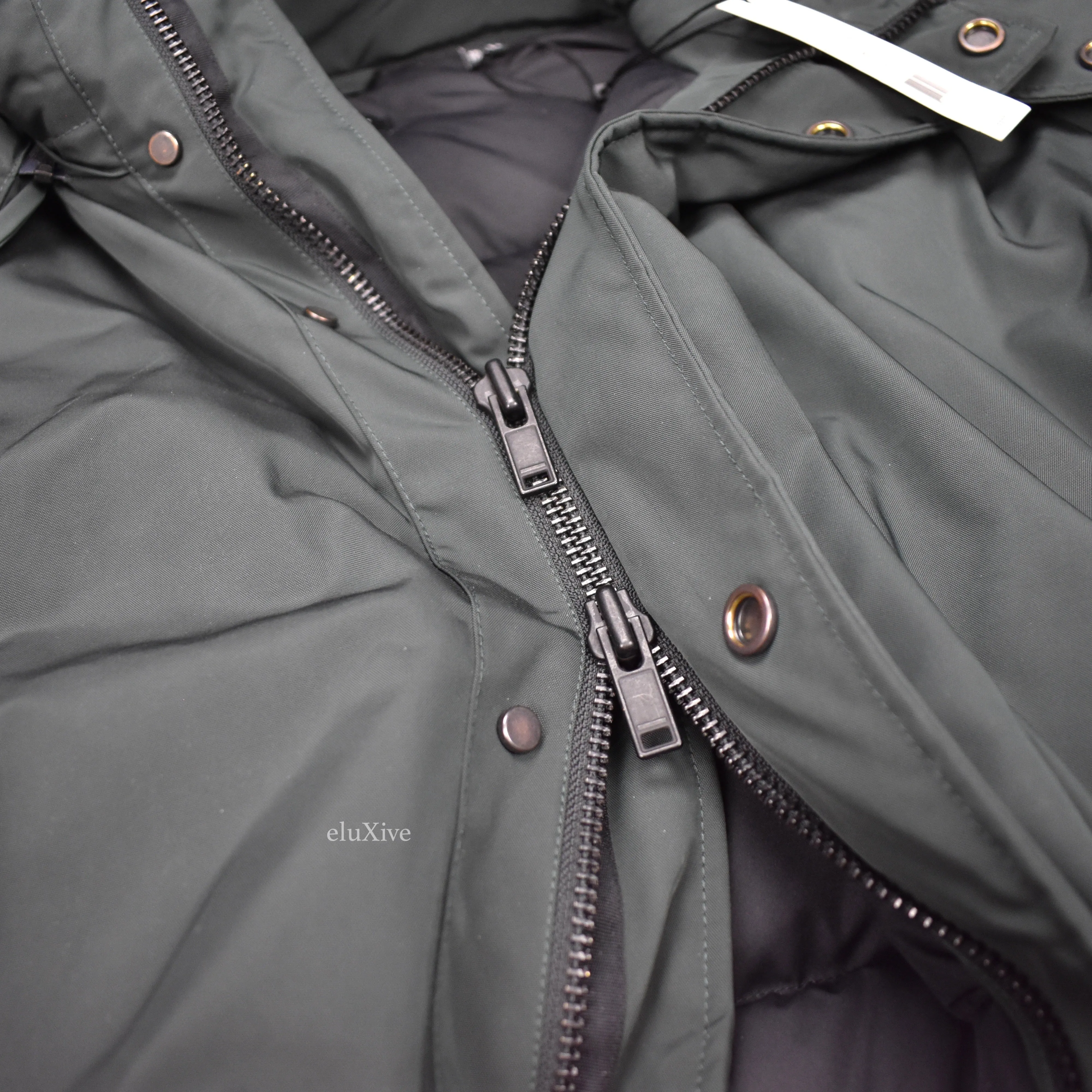 Theory - Emerald Green Fur Hooded Parka
